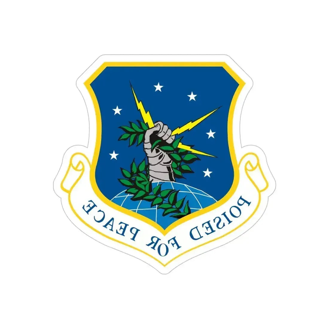 91st Space Wing (U.S. Air Force) REVERSE PRINT Transparent Die-Cut STICKER 6 Inch Die-Cut Transparent - The Sticker Space