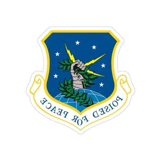 91st Space Wing (U.S. Air Force) REVERSE PRINT Transparent Die-Cut STICKER 6 Inch Die-Cut Transparent - The Sticker Space