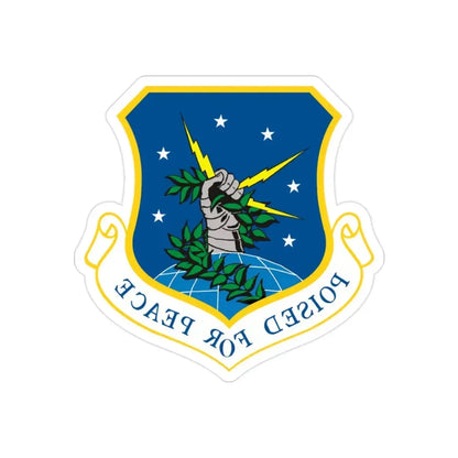 91st Space Wing (U.S. Air Force) REVERSE PRINT Transparent Die-Cut STICKER - The Sticker Space