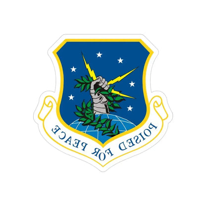 91st Space Wing (U.S. Air Force) REVERSE PRINT Transparent Die-Cut STICKER - The Sticker Space