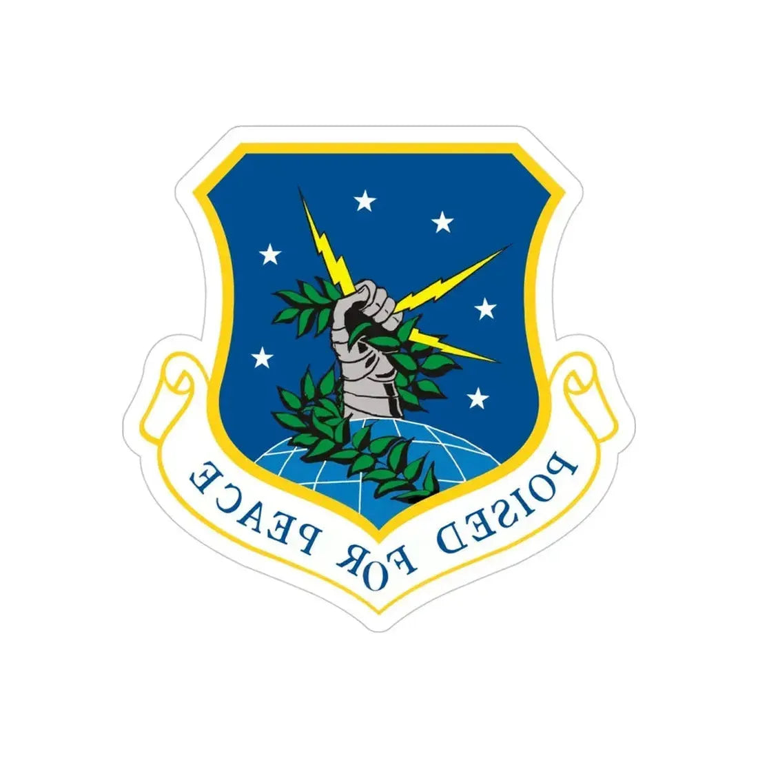 91st Space Wing (U.S. Air Force) REVERSE PRINT Transparent Die-Cut STICKER - The Sticker Space