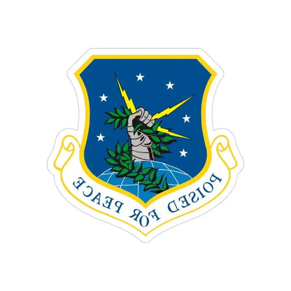 91st Space Wing (U.S. Air Force) REVERSE PRINT Transparent Die-Cut STICKER - The Sticker Space