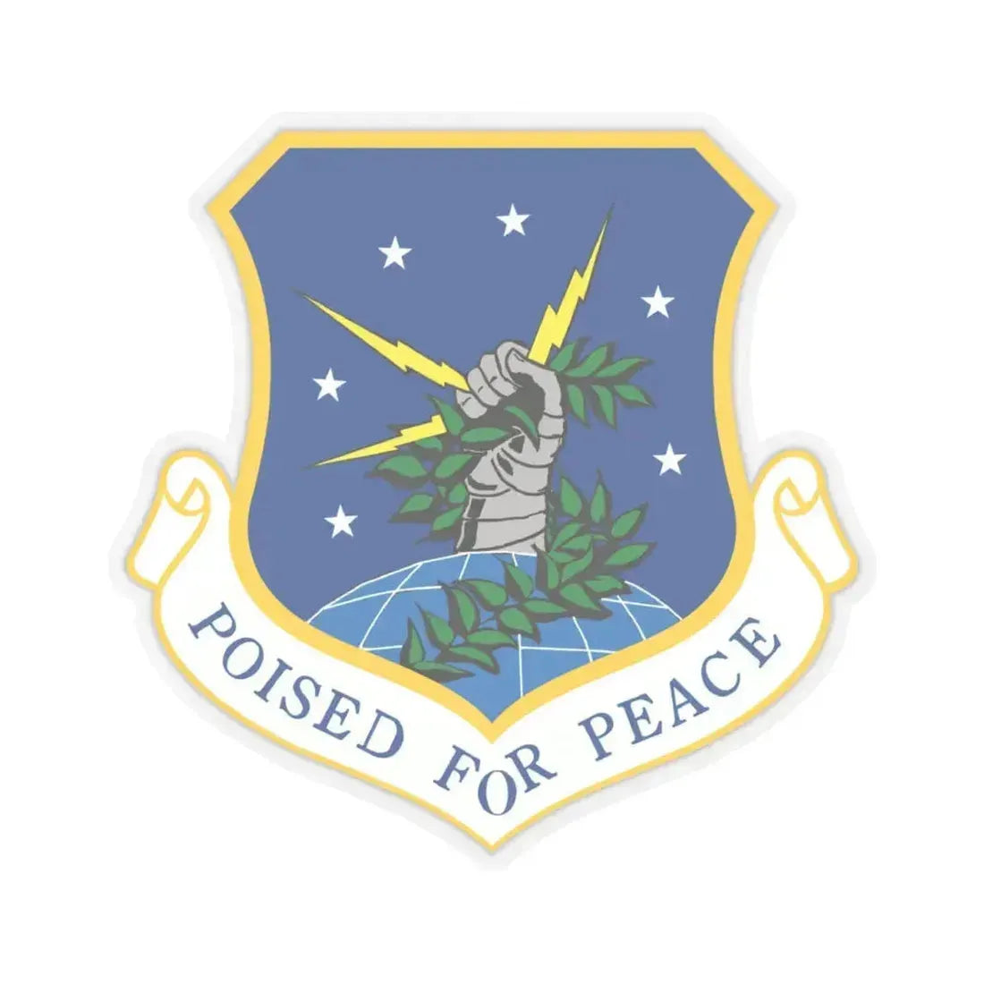 91st Space Wing (U.S. Air Force) STICKER Vinyl Kiss-Cut Decal 4 Inch Transparent - The Sticker Space