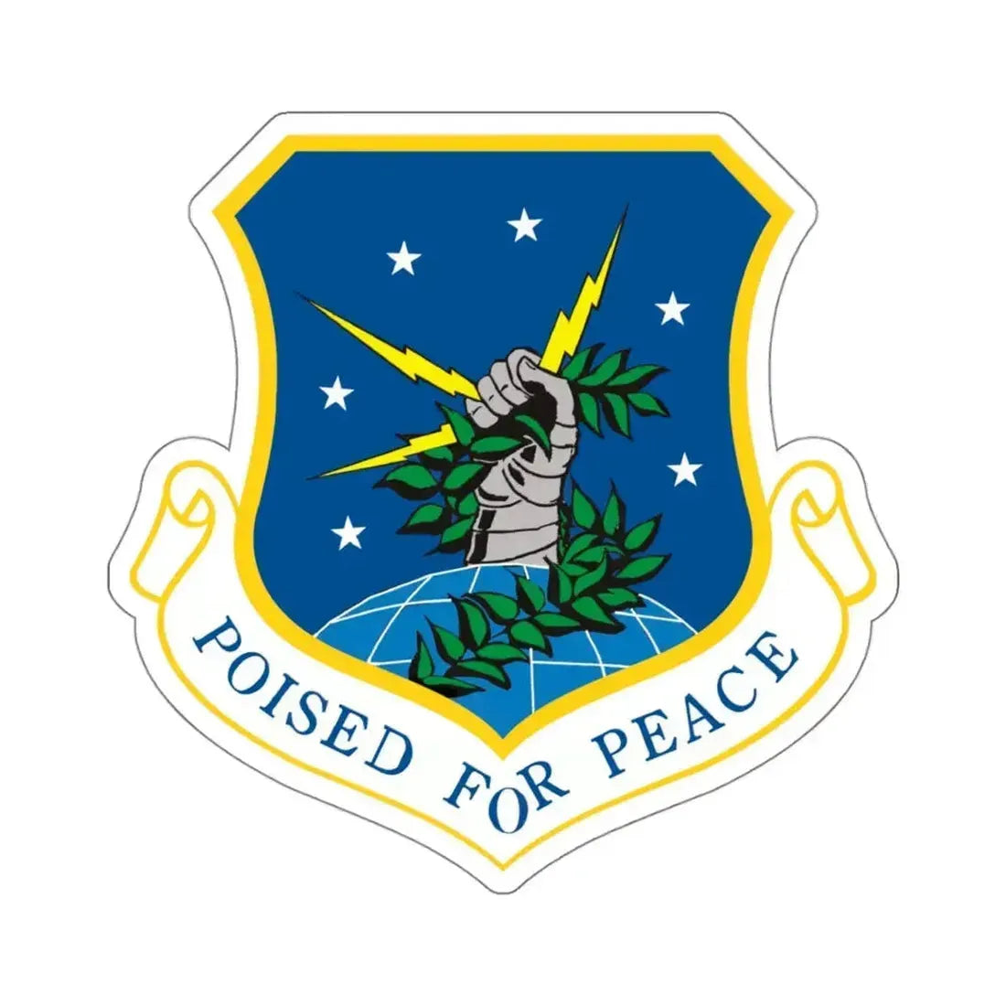 91st Space Wing (U.S. Air Force) STICKER Vinyl Kiss-Cut Decal 4 Inch White - The Sticker Space