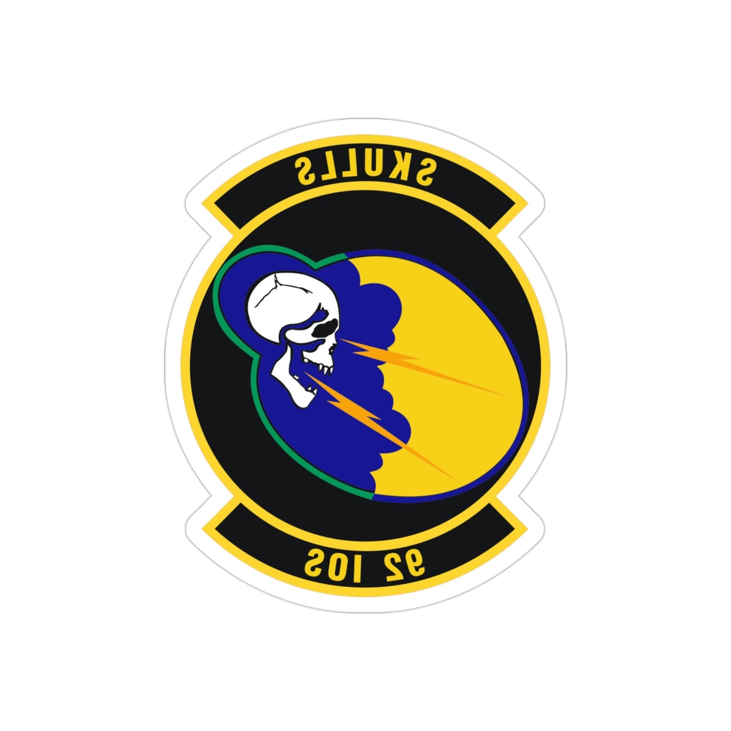 92 Information Operations Squadron ACC (U.S. Air Force) REVERSE PRINT Transparent STICKER-3" × 3"-The Sticker Space