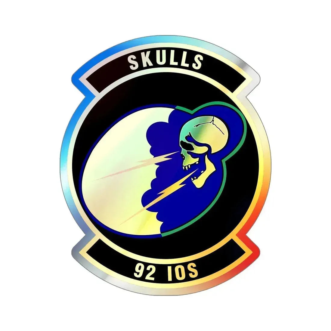 92 Information Operations Squadron ACC (U.S. Air Force) Holographic STICKER Die-Cut Vinyl Decal 5 Inch Holographic - The Sticker Space