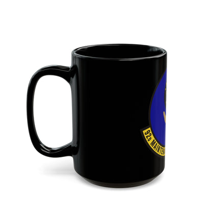 92 Maintenance Operations Squadron AMC (U.S. Air Force) Black Coffee Mug-The Sticker Space