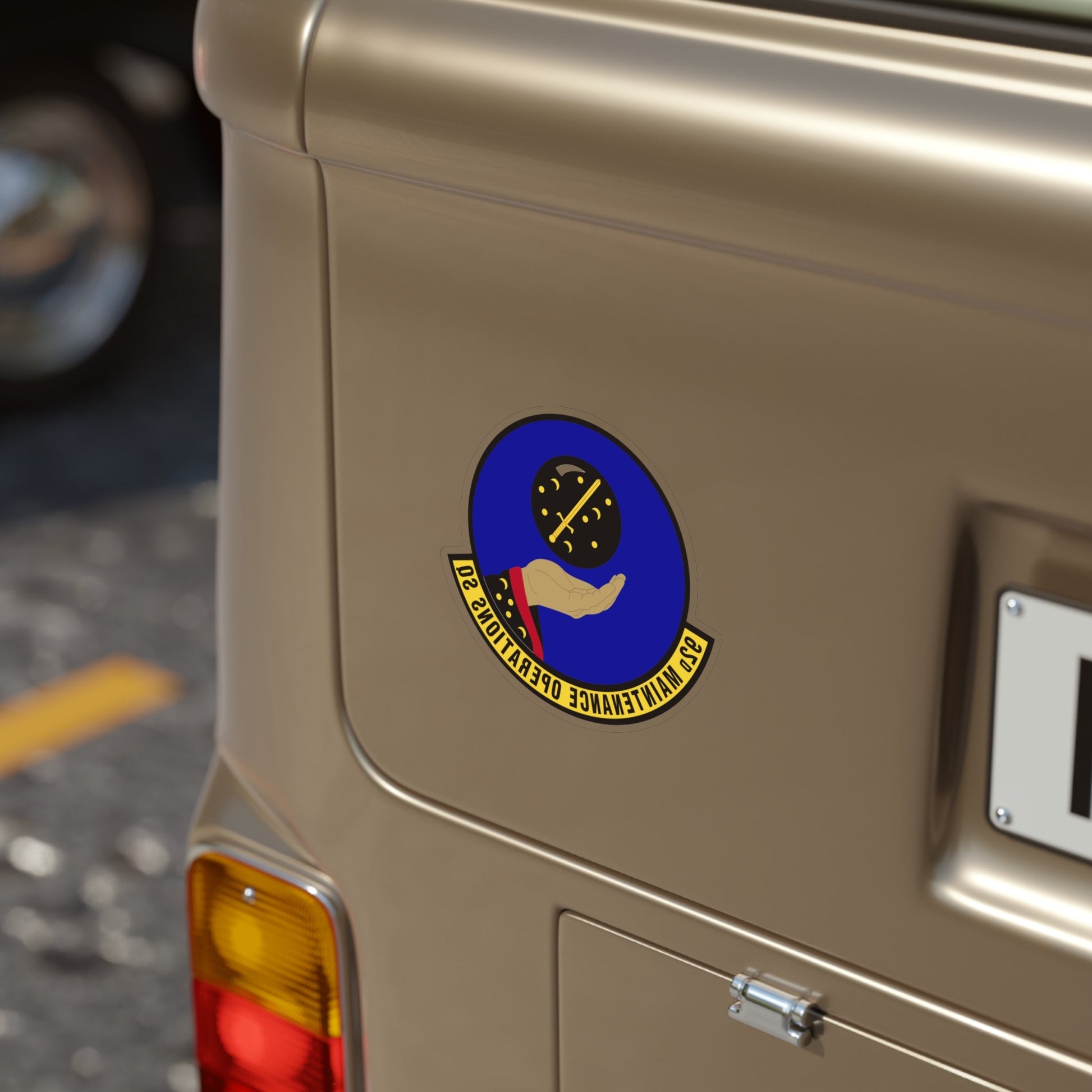 92 Maintenance Operations Squadron AMC (U.S. Air Force) REVERSE PRINT Transparent STICKER-The Sticker Space