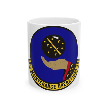 92 Maintenance Operations Squadron AMC (U.S. Air Force) White Coffee Mug-11oz-The Sticker Space