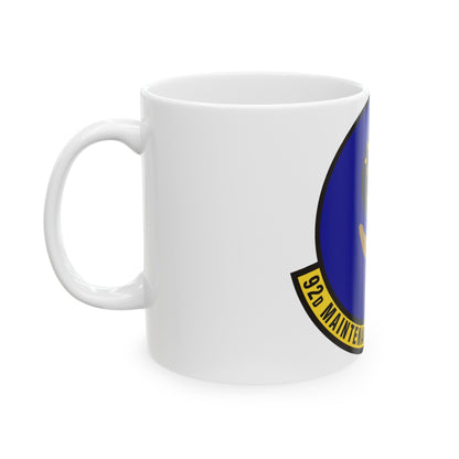 92 Maintenance Operations Squadron AMC (U.S. Air Force) White Coffee Mug-The Sticker Space