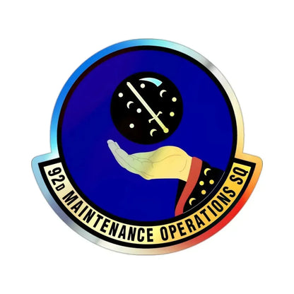 92 Maintenance Operations Squadron AMC (U.S. Air Force) Holographic STICKER Die-Cut Vinyl Decal 2 Inch Holographic - The Sticker Space