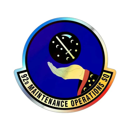 92 Maintenance Operations Squadron AMC (U.S. Air Force) Holographic STICKER Die-Cut Vinyl Decal 6 Inch Holographic - The Sticker Space