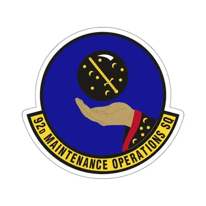 92 Maintenance Operations Squadron AMC (U.S. Air Force) STICKER Vinyl Kiss-Cut Decal 4 Inch White - The Sticker Space
