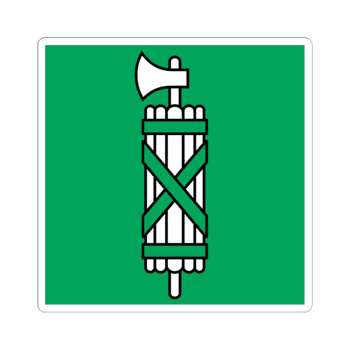 Flag of Canton of Sankt Gallen (Switzerland) STICKER Vinyl Kiss-Cut Decal