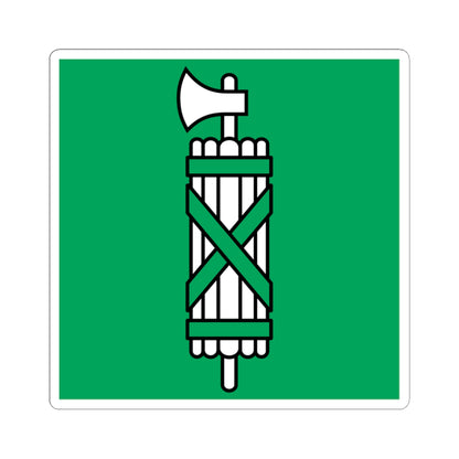 Flag of Canton of Sankt Gallen (Switzerland) STICKER Vinyl Kiss-Cut Decal