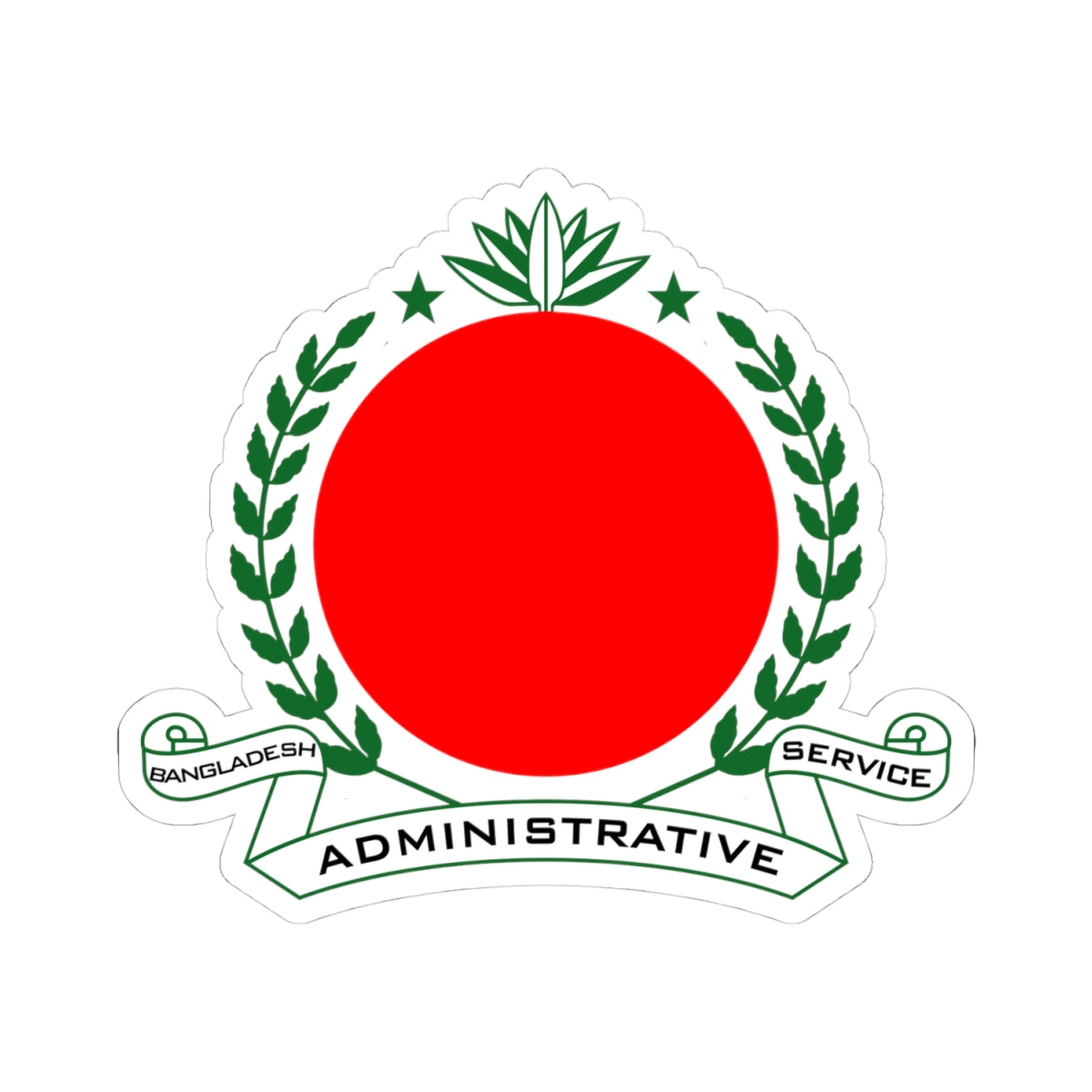 Bangladesh Administrative Service BAS Seal (Bangladesh) (Coat of Arms) STICKER Vinyl Kiss-Cut Decal