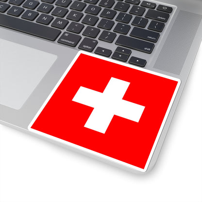 Flag of Switzerland (Switzerland) STICKER Vinyl Kiss-Cut Decal