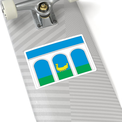 Flag of Mytishchi City Moscow Oblast (Russia) STICKER Vinyl Kiss-Cut Decal