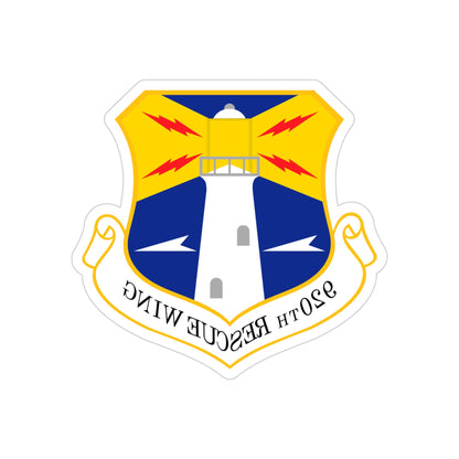 920th Rescue Wing (U.S. Air Force) REVERSE PRINT Transparent STICKER-4" × 4"-The Sticker Space