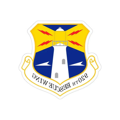 920th Rescue Wing (U.S. Air Force) REVERSE PRINT Transparent Die-Cut STICKER 6 Inch Die-Cut Transparent - The Sticker Space