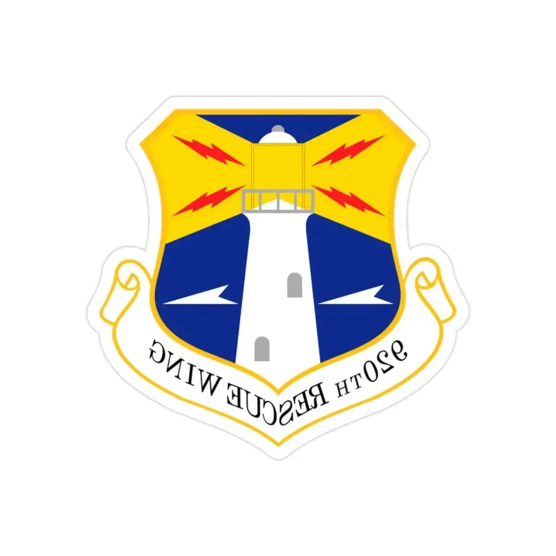 920th Rescue Wing (U.S. Air Force) REVERSE PRINT Transparent Die-Cut STICKER - The Sticker Space