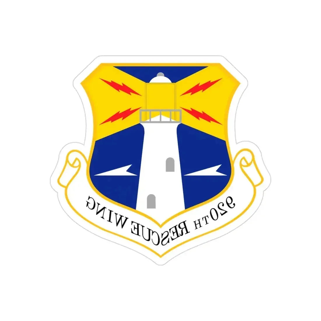 920th Rescue Wing (U.S. Air Force) REVERSE PRINT Transparent Die-Cut STICKER - The Sticker Space