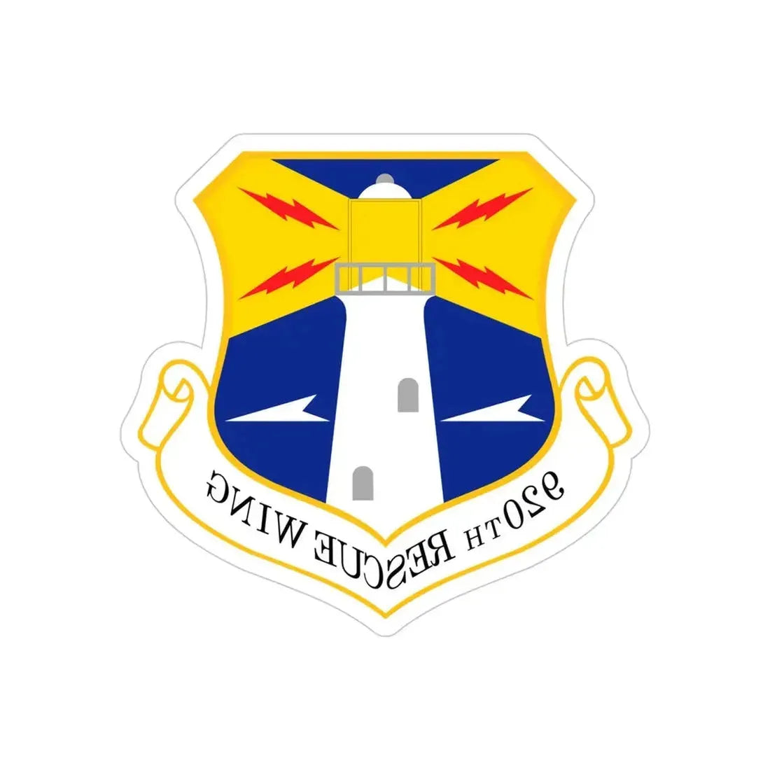 920th Rescue Wing (U.S. Air Force) REVERSE PRINT Transparent Die-Cut STICKER - The Sticker Space