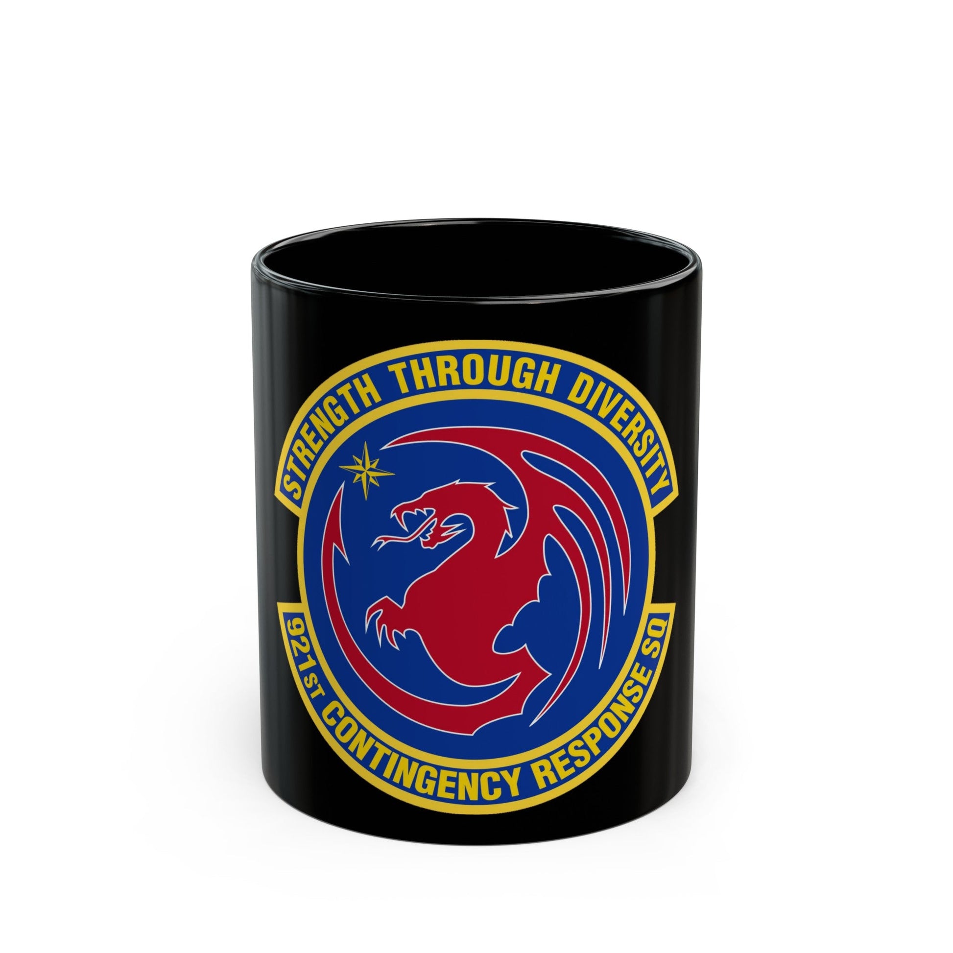 921 Contingency Response Sq AMC (U.S. Air Force) Black Coffee Mug-11oz-The Sticker Space
