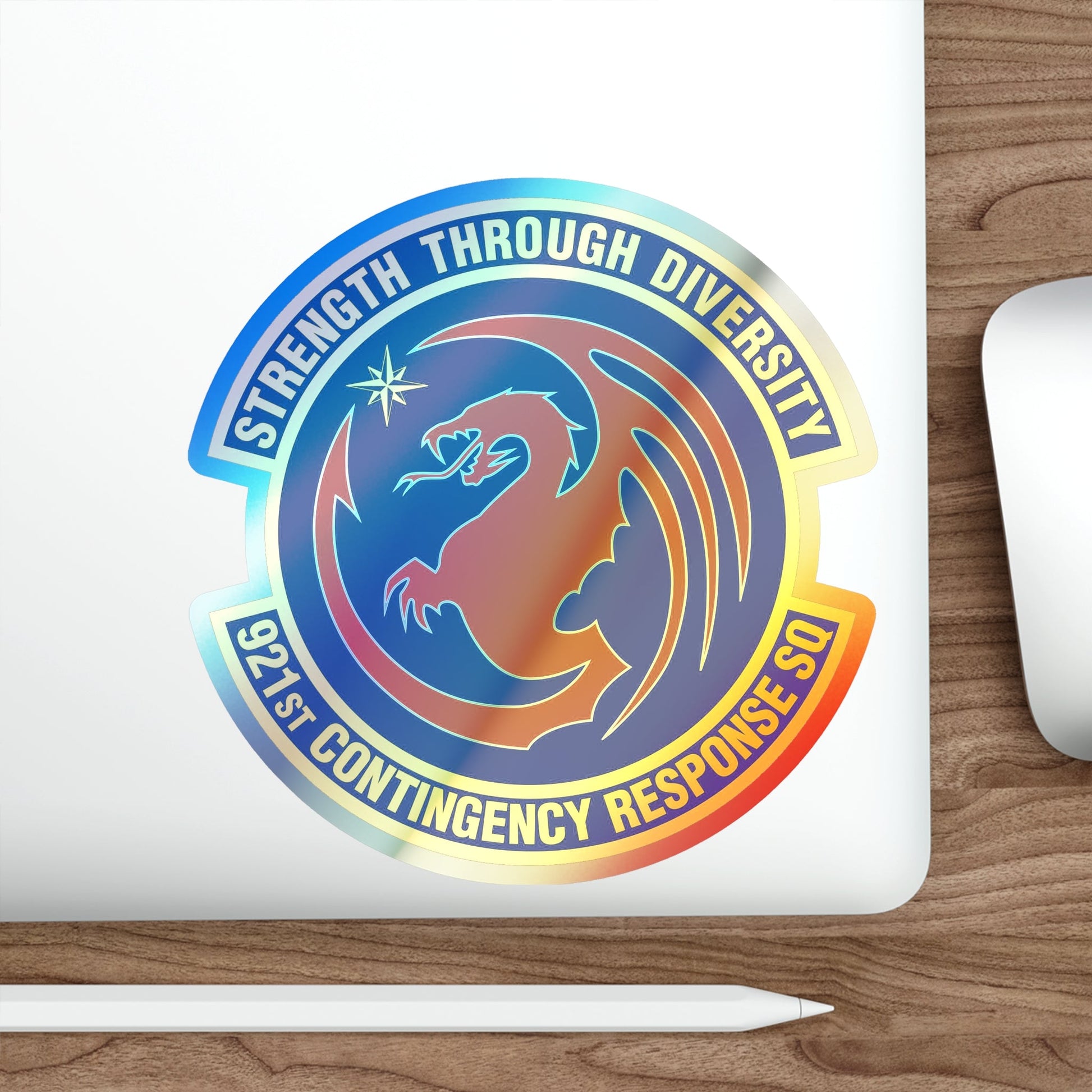 921 Contingency Response Sq AMC (U.S. Air Force) Holographic STICKER Die-Cut Vinyl Decal-The Sticker Space