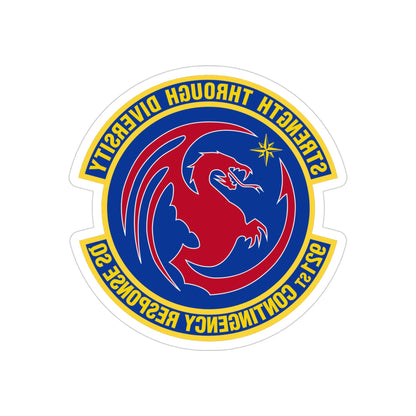 921 Contingency Response Sq AMC (U.S. Air Force) REVERSE PRINT Transparent STICKER-4" × 4"-The Sticker Space