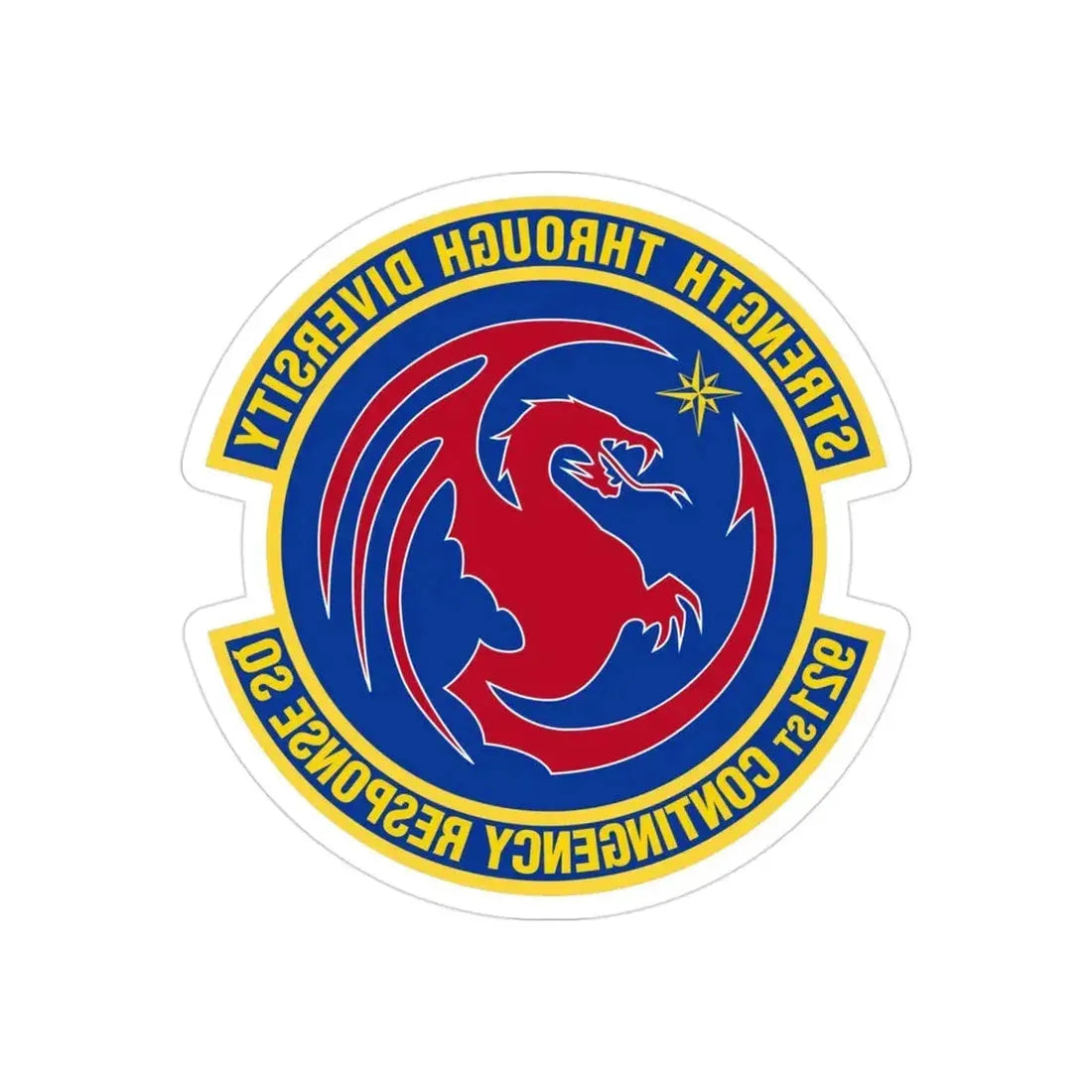 921 Contingency Response Sq AMC (U.S. Air Force) REVERSE PRINT Transparent Die-Cut STICKER - The Sticker Space
