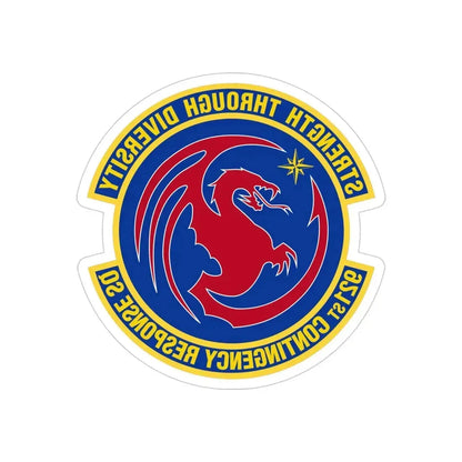 921 Contingency Response Sq AMC (U.S. Air Force) REVERSE PRINT Transparent Die-Cut STICKER - The Sticker Space