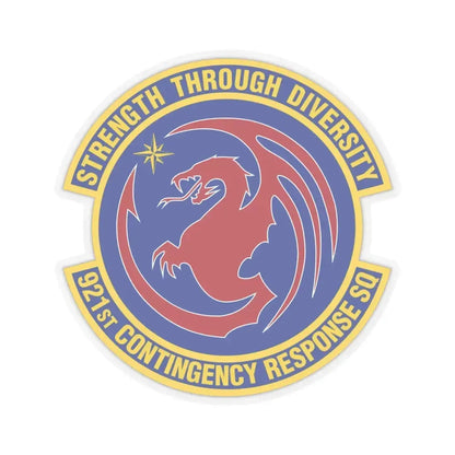921 Contingency Response Sq AMC (U.S. Air Force) STICKER Vinyl Kiss-Cut Decal 4 Inch Transparent - The Sticker Space