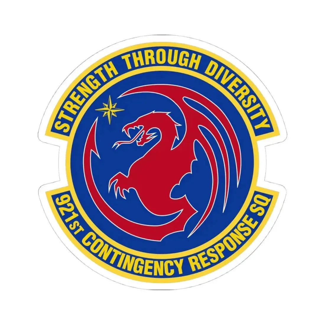 921 Contingency Response Sq AMC (U.S. Air Force) STICKER Vinyl Kiss-Cut Decal 4 Inch White - The Sticker Space