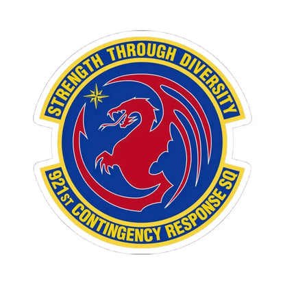 921 Contingency Response Sq AMC (U.S. Air Force) STICKER Vinyl Kiss-Cut Decal 4 Inch White - The Sticker Space