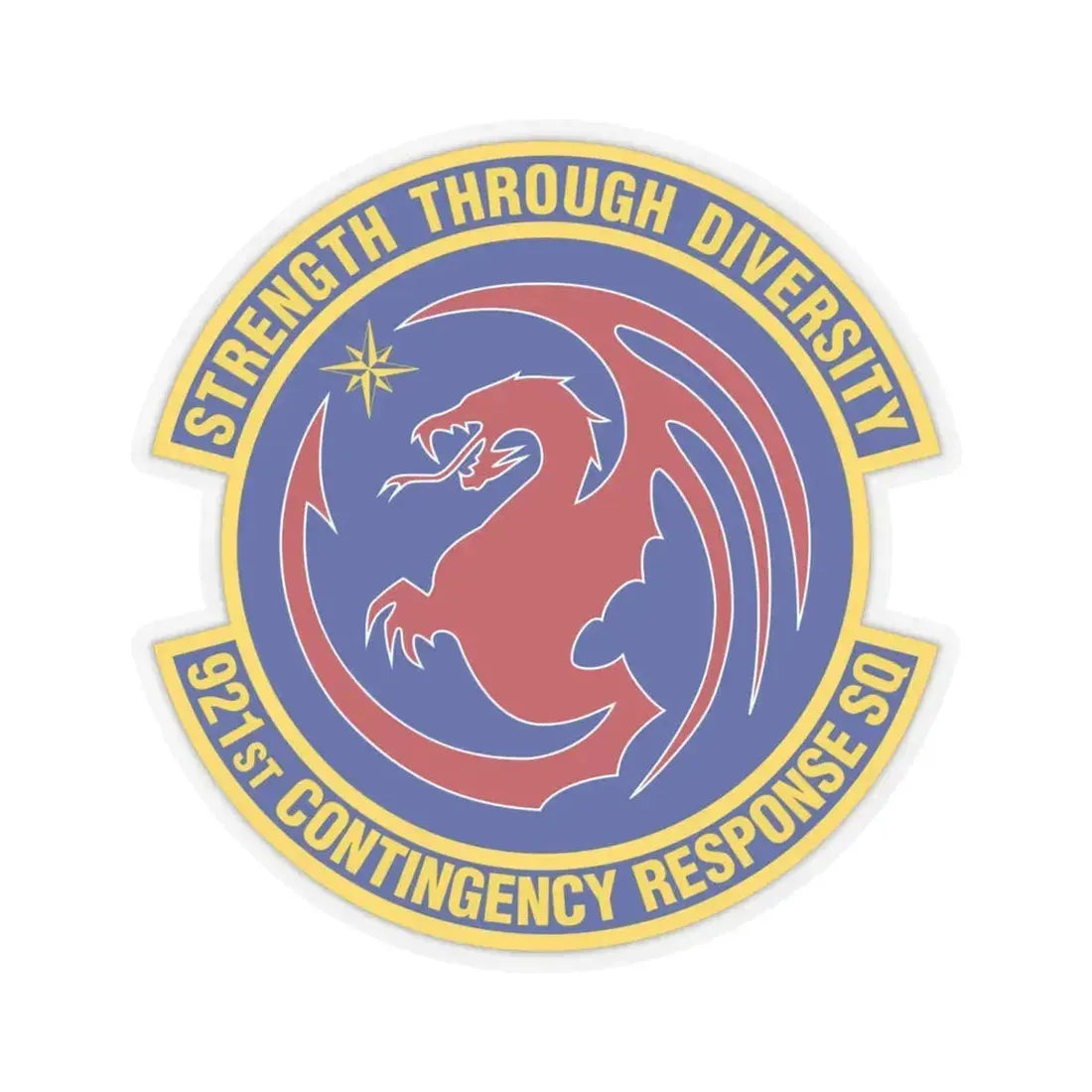 921 Contingency Response Sq AMC (U.S. Air Force) STICKER Vinyl Kiss-Cut Decal 6 Inch Transparent - The Sticker Space