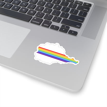 Flag-map of the Jewish Autonomous Oblast (Russia) STICKER Vinyl Kiss-Cut Decal