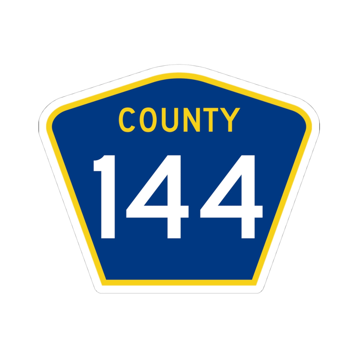 County 144 MN (Minnesota) (Road Sign) STICKER Vinyl Kiss-Cut Decal