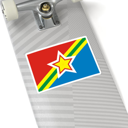 Flag of Kuybyshevsky rayon Rostov oblast (Russia) STICKER Vinyl Kiss-Cut Decal