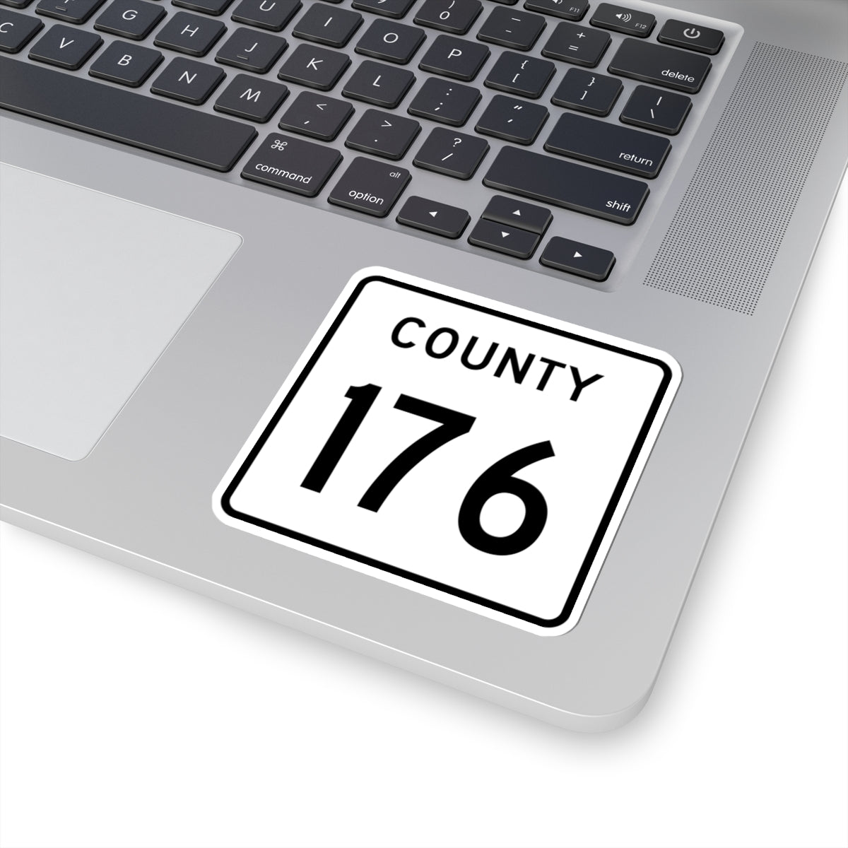 County 176 square (Minnesota) (Road Sign) STICKER Vinyl Kiss-Cut Decal