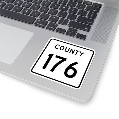 County 176 square (Minnesota) (Road Sign) STICKER Vinyl Kiss-Cut Decal