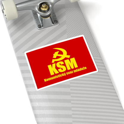 Flag of the Communist Youth Union Czech Republic (Czech Republic) STICKER Vinyl Kiss-Cut Decal