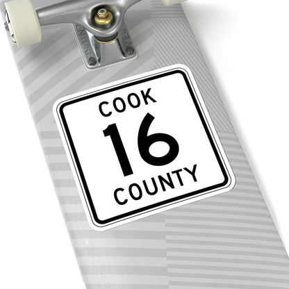 Cook County 16 MN (Minnesota) (Road Sign) STICKER Vinyl Kiss-Cut Decal