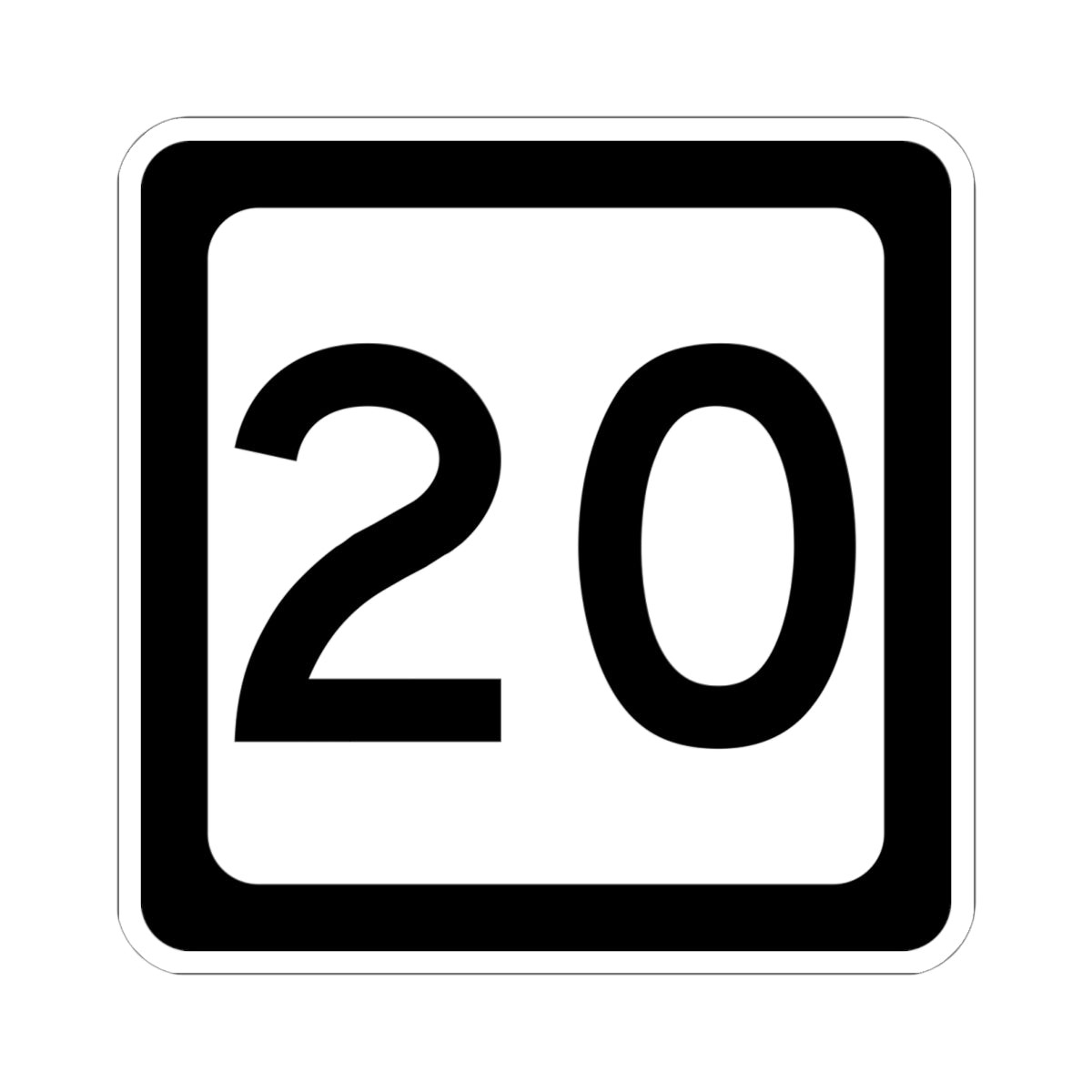 WV-20 (Virginia) (Road Sign) STICKER Vinyl Kiss-Cut Decal