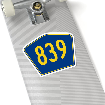 PR secondary 839 (Puerto Rico) (Road Sign) STICKER Vinyl Kiss-Cut Decal