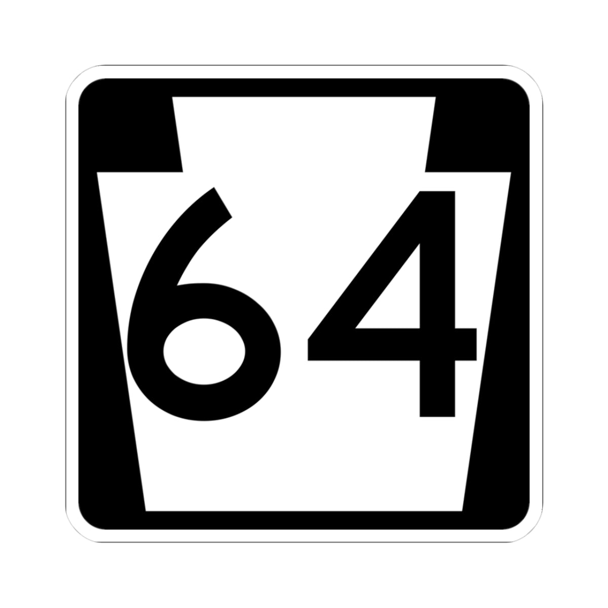PA-64 (Pennsylvania) (Road Sign) STICKER Vinyl Kiss-Cut Decal