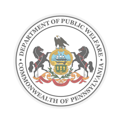 Seal of the Pennsylvania Department of Public Welfare - STICKER Vinyl Kiss-Cut Decal