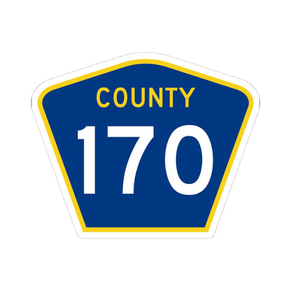 County 170 MN (Minnesota) (Road Sign) STICKER Vinyl Kiss-Cut Decal