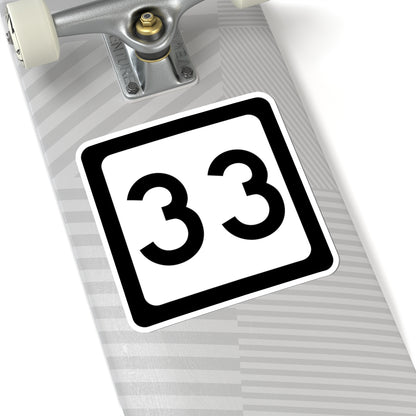 WV-33 (Virginia) (Road Sign) STICKER Vinyl Kiss-Cut Decal