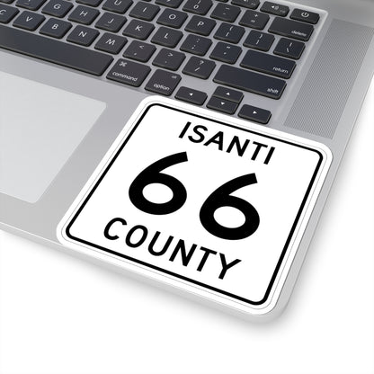 Isanti County 66 MN (Minnesota) (Road Sign) STICKER Vinyl Kiss-Cut Decal